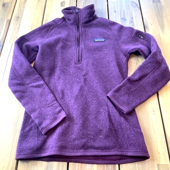 Patagonia Jackets & Blazers - Patagonia Womens Purple Quarter-Zip Better Sweater Fleece Lined Pullover Size Xs
